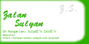 zalan sulyan business card